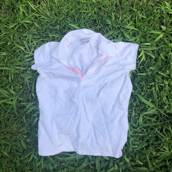 White Cap Sleeve Polo - Picture 1 of 1